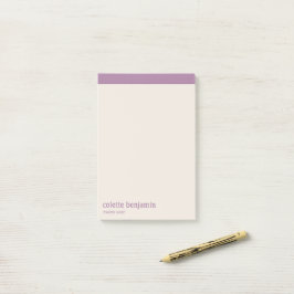 Notas Post-it® Minimalista Limpio Lavanda Púrpura y Melocotón Pál