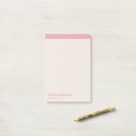 Notas Post-it® Minimalista Limpio Rosa Pastel y Melocotón Pálido