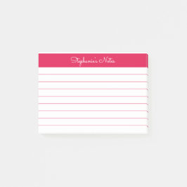 Notas Post-it® Minimalista línea roja de cerezo personalizada