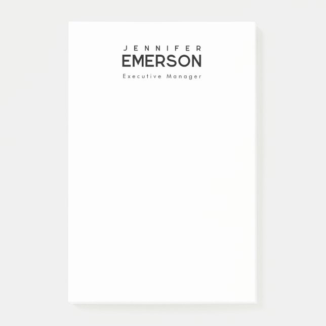 Notas Post-it® Minimalista moderno profesional sencillo  (Anverso)