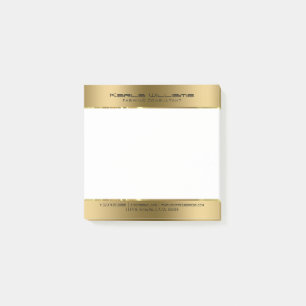 Notas Post-it® Minimalista moderno y brillante oro falso