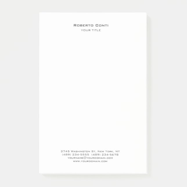Notas Post-it® Minimalista profesional creativo (Anverso)