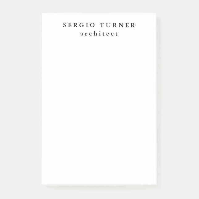 Notas Post-it® Minimalista profesional de moda (Anverso)