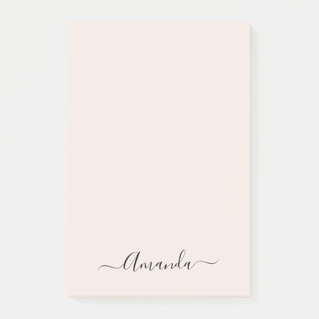 Notas Post-it Minimalistas de moda Soft Pink (Anverso)