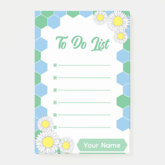 Notas Post-it® Mint Honeycomb Floral
