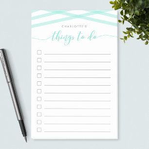 Notas Post-it® Mint Relax Script Things To Do List
