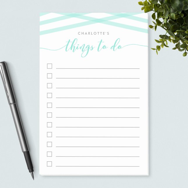 Notas Post-it® Mint Relax Script Things To Do List (Subido por el creador)