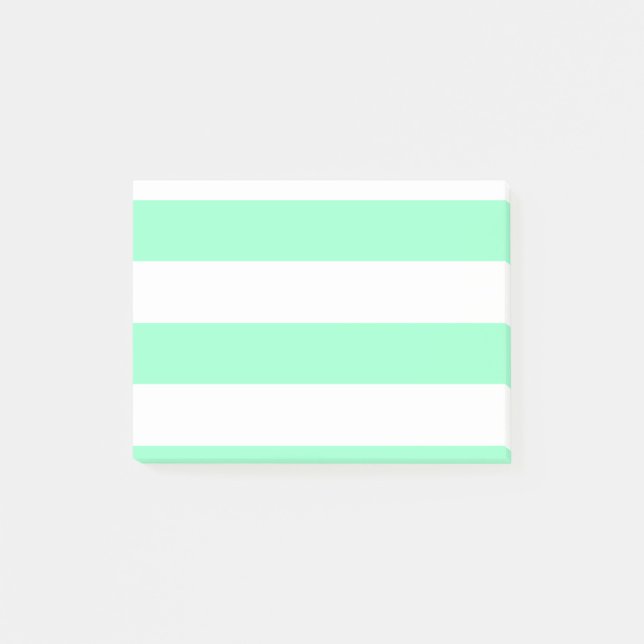Notas Post-it® Minty Striped Post it (Anverso)