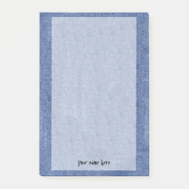 Notas Post-it® Mirada del dril de algodón y su nombre