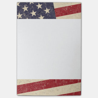 Notas Post-it® Mirada del Grunge de la bandera americana del