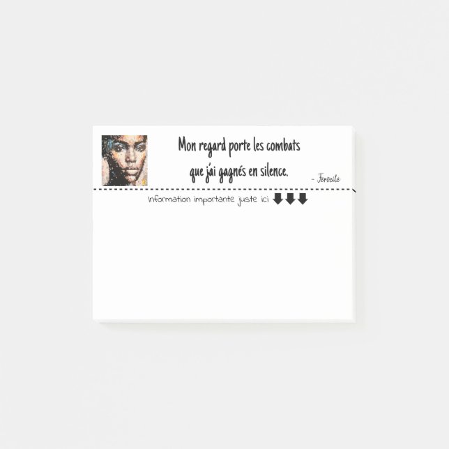 Notas Post-it® Mirada pixelada intensa (Anverso)