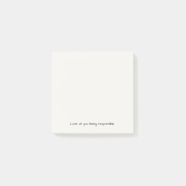Notas Post-it® Mírate Siendo Responsable | Regalo Divertido  (Anverso)