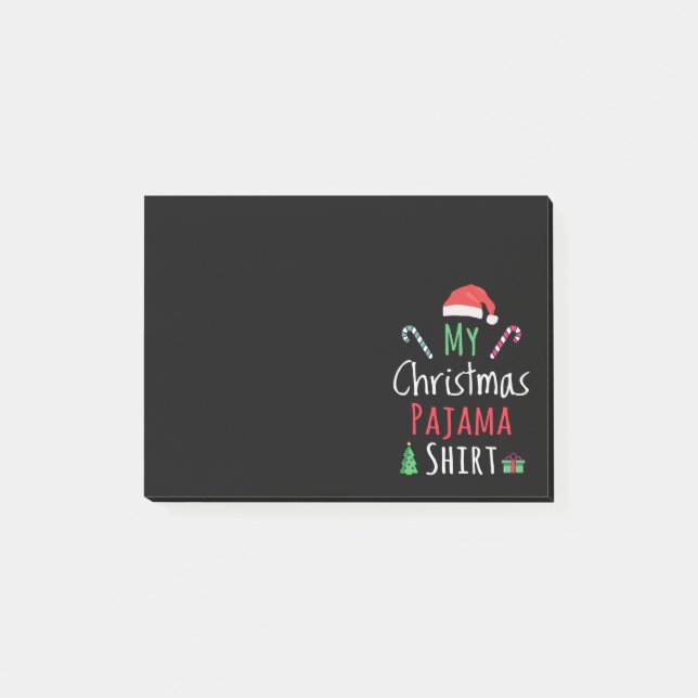 Notas Post-it® Mis Navidades Camisa Pajama (Anverso)