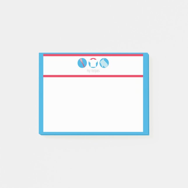 Notas Post-it® Mis recetas (Anverso)