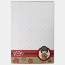 Notas Post-it® Misaki la muñeca kokeshi