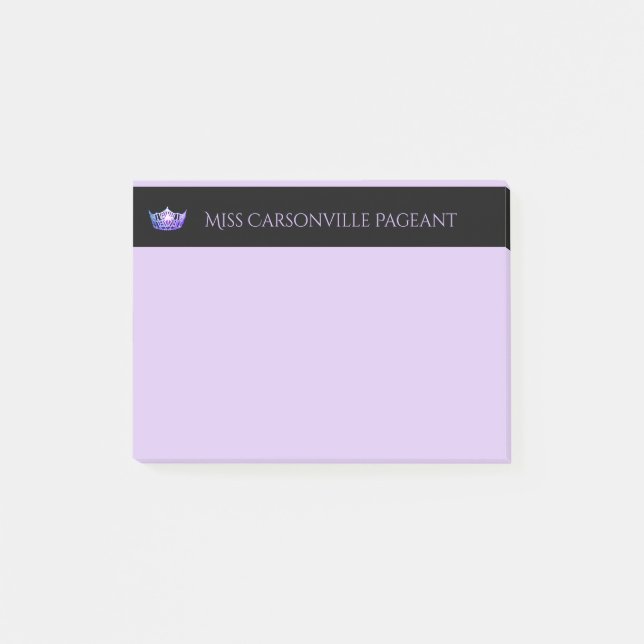 Notas Post-it® Miss America Purple Crown y Name Post-it Notes (Anverso)