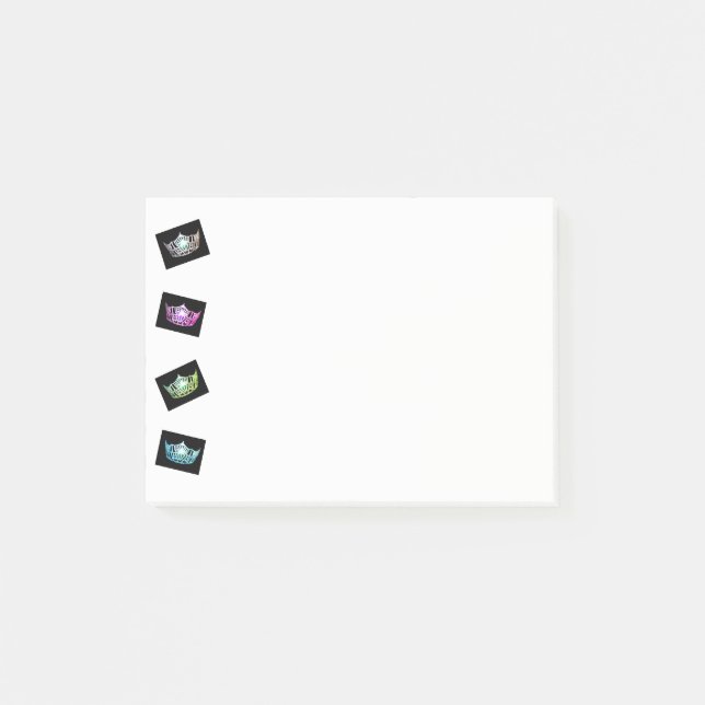 Notas Post-it® Miss América Whimsical Crowns Post-it-Notes (Anverso)
