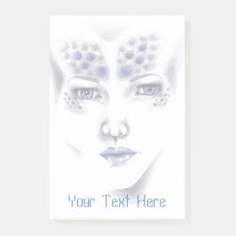 Notas Post-it® Miss Universe Alien Lady Original Art Sticky Notes