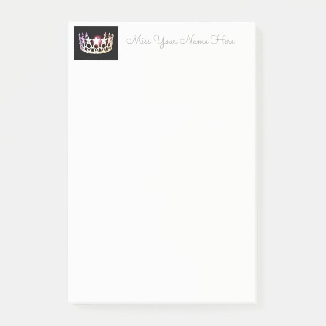 Notas Post-it® Miss USA Silver Crown Post-it-Notes (Anverso)