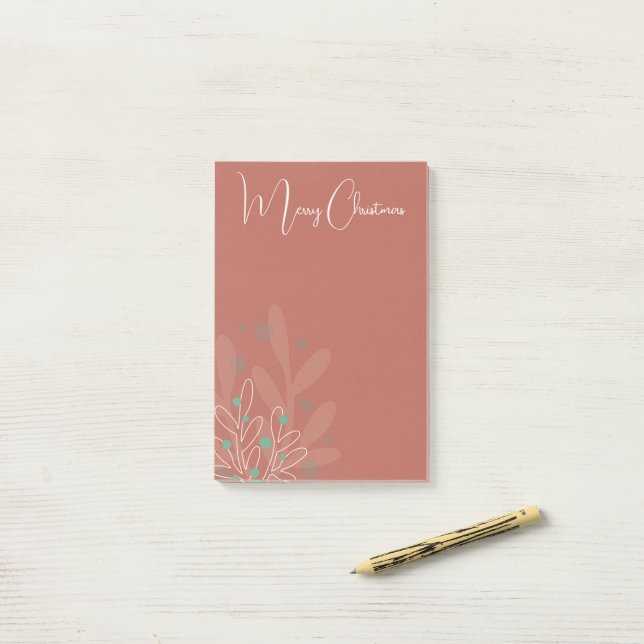 Notas Post-it® Mistletoe xmas trendy hand drawn design (Escritorio)