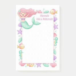 Notas Post-it® Mitzvah personalizada de Sirena