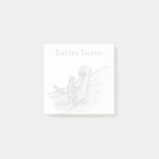 Notas Post-it® Moai, Isla de Pascua, Chile (Anverso)