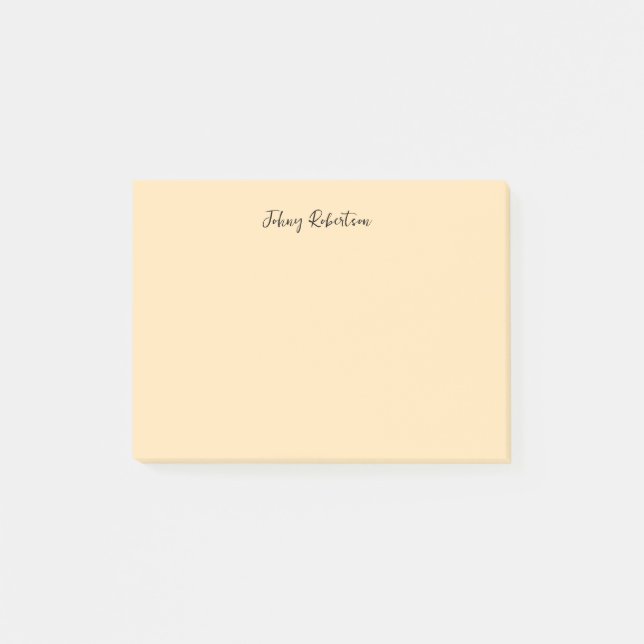 Notas Post-it® Mocasin Peachy Yellow Plain Elegant Profesional (Anverso)