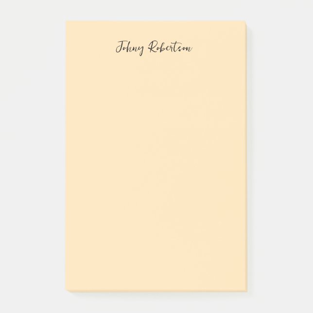 Notas Post-it® Mocasin Peachy Yellow Plain Elegant Profesional (Anverso)