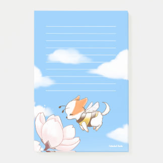 Notas Post-it® Mochi Bee y flores floreciendo primaveral floral 