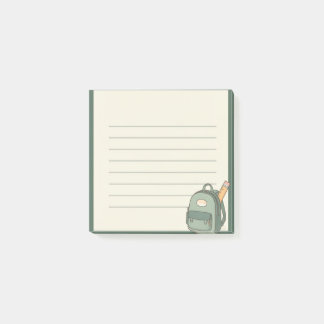 Notas Post-it® mochila escolar pequeña y linda