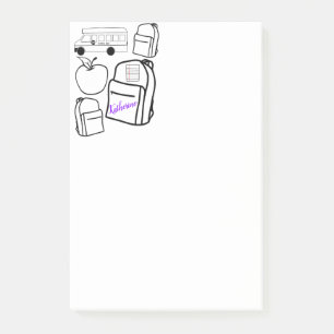 Notas Post-it® Mochilas Escolares de Colorear Post-it Notes