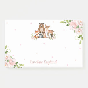 Notas Post-it® Moda caprichosa Rubor Floral Woodland Animales