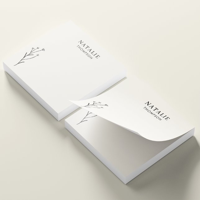 Notas Post-it® Moda de moda Boho Rústica Flor negra personalizada (Subido por el creador)