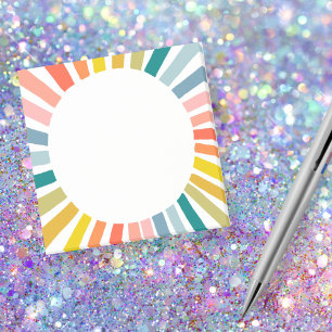 Notas Post-it® Moda del círculo arcoiris colorida diversión moder