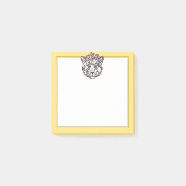 Notas Post-it® Moda del Hippie del leopardo (Anverso)