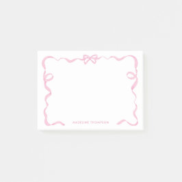 Notas Post-it® Moda Girly Rubor Pink Bow Frame