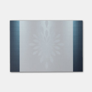 Notas Post-it® Moda metálica azul marino adornada con flores