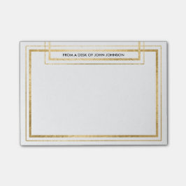 Notas Post-it® Moda Minimalismo Relieve metalizado dorado Mensaje