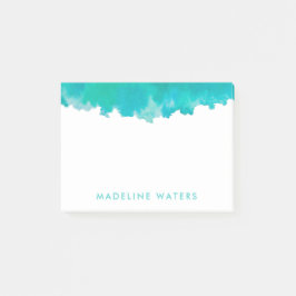 Notas Post-it® Moda moderna de color azul Verde azulado