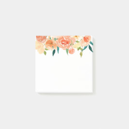 Notas Post-it® Moda moderna de Peach Florals