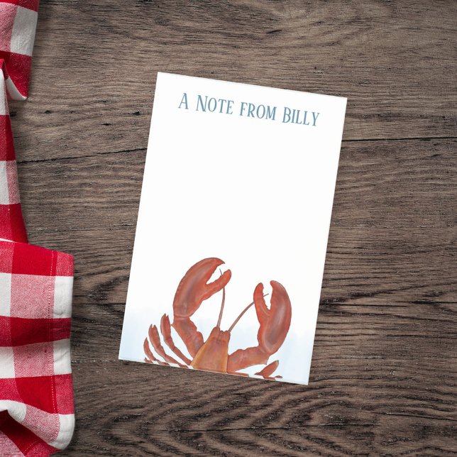 Notas Post-it® Moda moderna Red Lobster Seafood Whimsical Simple (Subido por el creador)