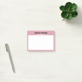 Notas Post-it® Moda moderna rosa, blanco y negro