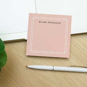 Notas Post-it® Moda Pastel Peach Borde blanco personalizado