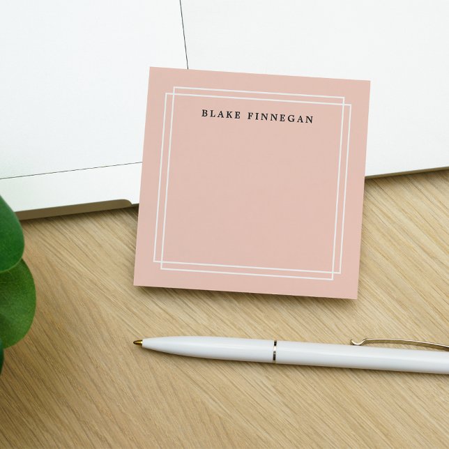 Notas Post-it® Moda Pastel Peach | Borde blanco personalizado (Subido por el creador)