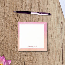 Notas Post-it® Moda Peach Rosa Rubor Elegante Y Moderna Cuta
