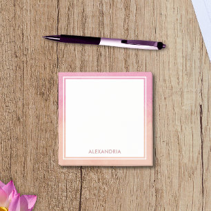 Notas Post-it® Moda Peach Rosa Rubor Elegante Y Moderna Cuta