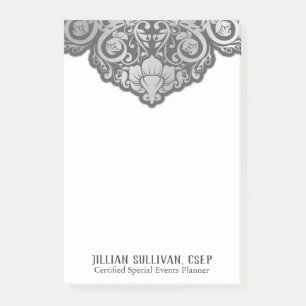 Notas Post-it® Moda Resumen Art Deco Gris Swirls