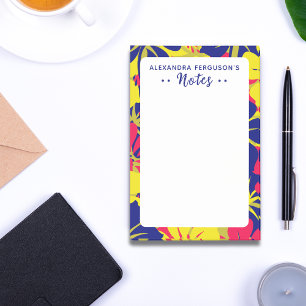 Notas Post-it® Moda Trópico Púrpura Rosa Amarillo Patrón Floral