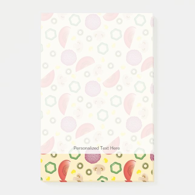 Notas Post-it® Modelo 2 de la pizza (Anverso)