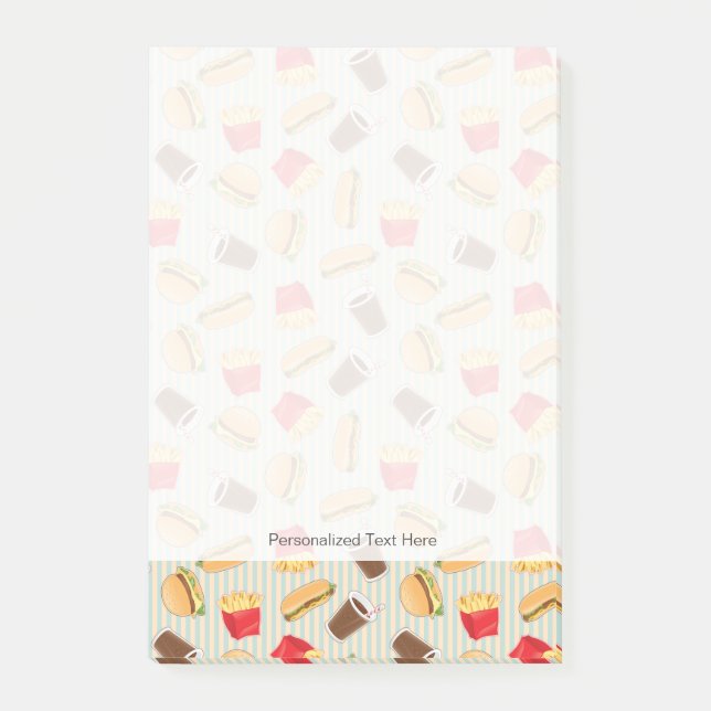 Notas Post-it® Modelo 2 de los alimentos de preparación rápida (Anverso)